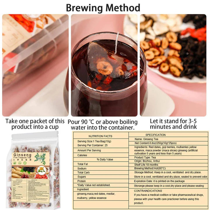 Men’s Herbal Power Tea – Ginseng Energy Booster