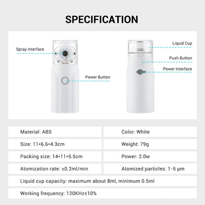 Portable Medical Asthma Nebulizer